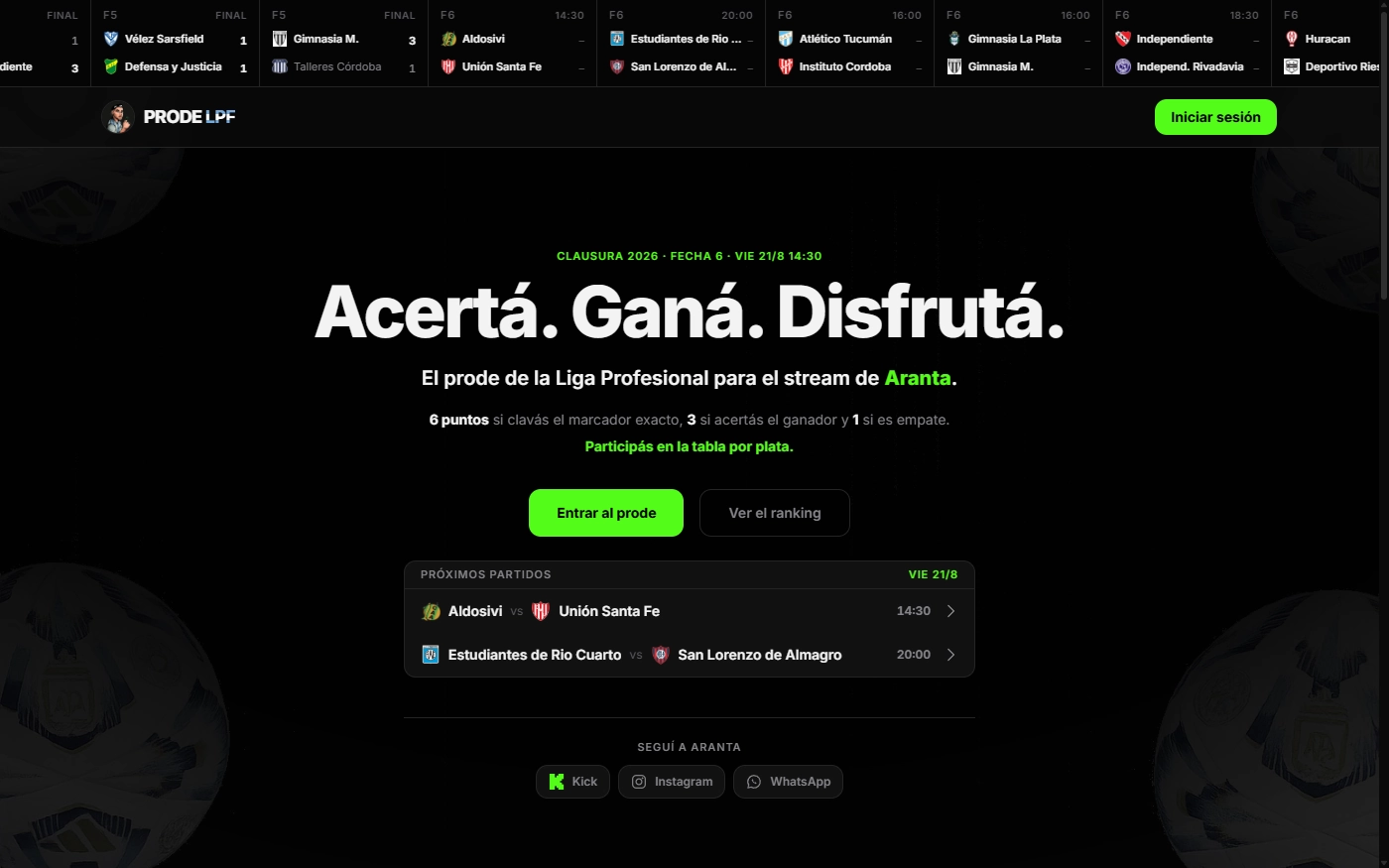 Aranta Prode — Portada