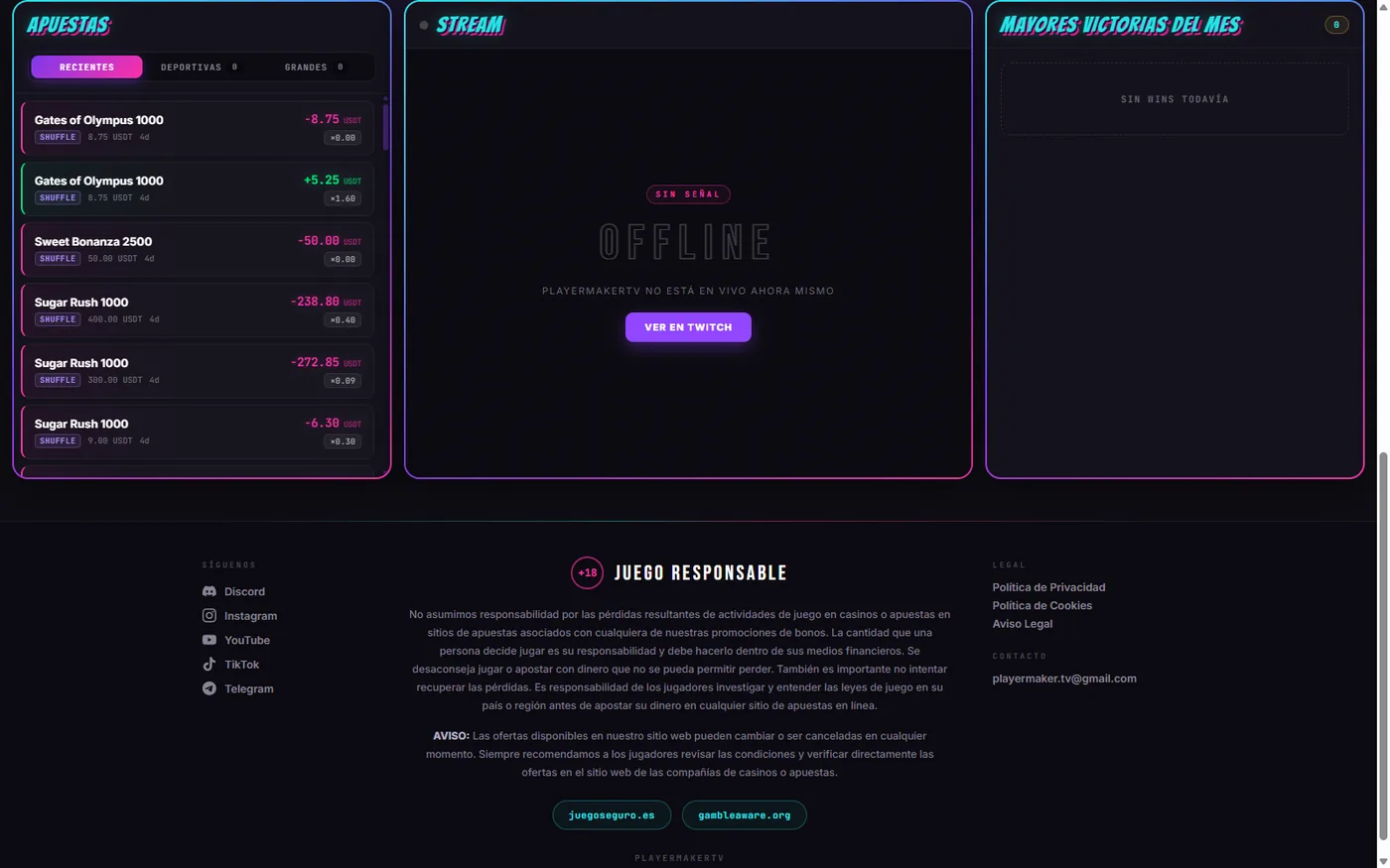 PlayerMaker TV — Apuestas y stream